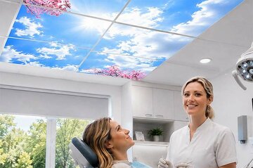 LED-Deckenbild für Zahnarztpraxen