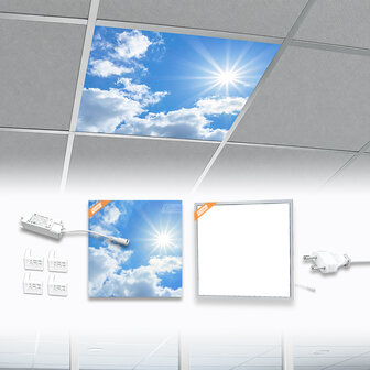 LED-Wolkenhimmel / Wolkendecke 1 Panel Einbau 60x60 / 62x62
