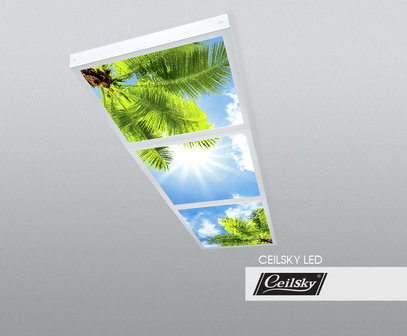 LED-Wolkenhimmel / Wolkendecke 3 Panels Aufbau 60x60