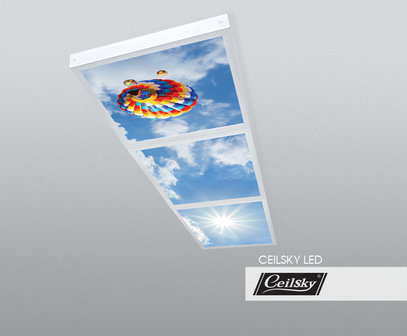 LED-Wolkenhimmel / Wolkendecke 3 Panels Aufbau 60x60