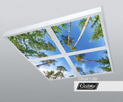 LED-Wolkenhimmel / Wolkendecke 4 Panels Aufbau 60x60