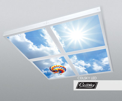 LED-Wolkenhimmel / Wolkendecke 4 Panels Aufbau 60x60