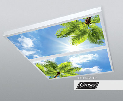 LED-Wolkenhimmel / Wolkendecke 2 Panels Aufbau 120x60