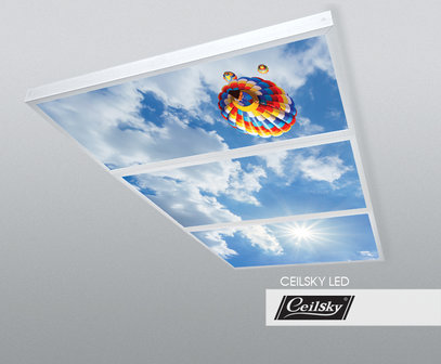 LED-Wolkenhimmel / Wolkendecke 3 Panels Aufbau 120x60