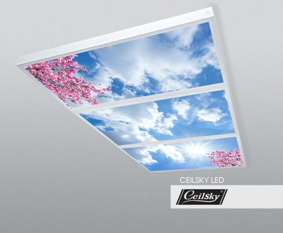 LED-Wolkenhimmel / Wolkendecke 3 Panels Aufbau 120x60