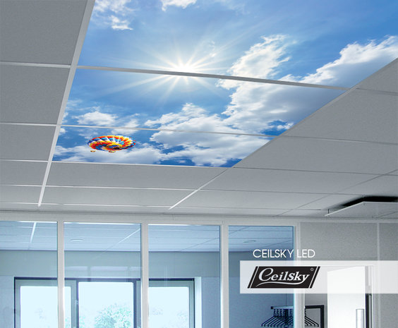 LED-Wolkenhimmel / Wolkendecke 3 Panels Einbau 120x60 / 125x62