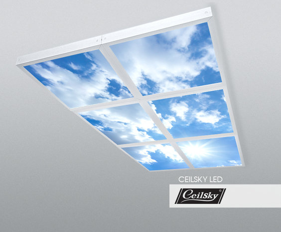 LED-Wolkenhimmel / Wolkendecke 6 Panels Aufbau 60x60