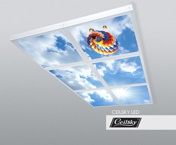 LED-Wolkenhimmel / Wolkendecke 6 Panels Aufbau 60x60