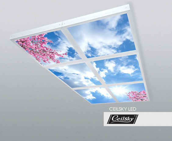 LED-Wolkenhimmel / Wolkendecke 6 Panels Aufbau 60x60