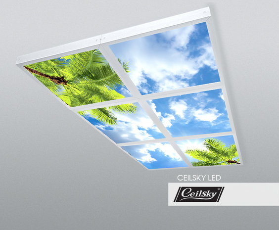LED-Wolkenhimmel / Wolkendecke 6 Panels Aufbau 60x60