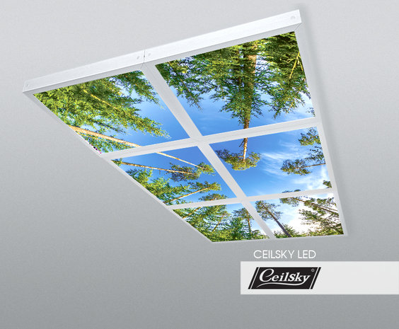 LED-Wolkenhimmel / Wolkendecke 6 Panels Aufbau 60x60