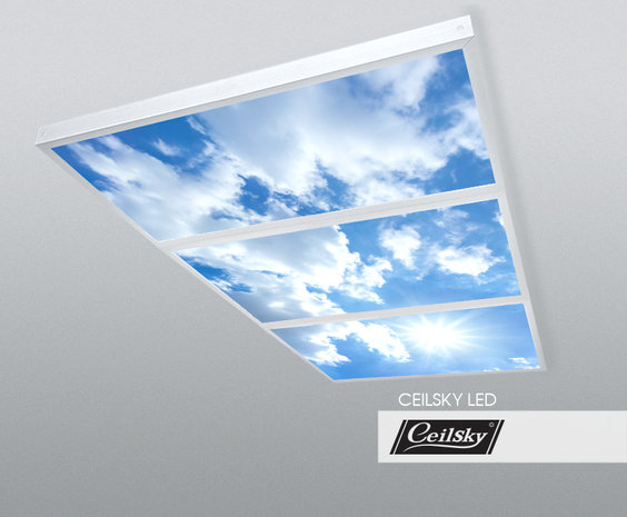 LED-Wolkenhimmel / Wolkendecke 3 Panels Aufbau 120x60