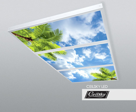 LED-Wolkenhimmel / Wolkendecke 3 Panels Aufbau 120x60
