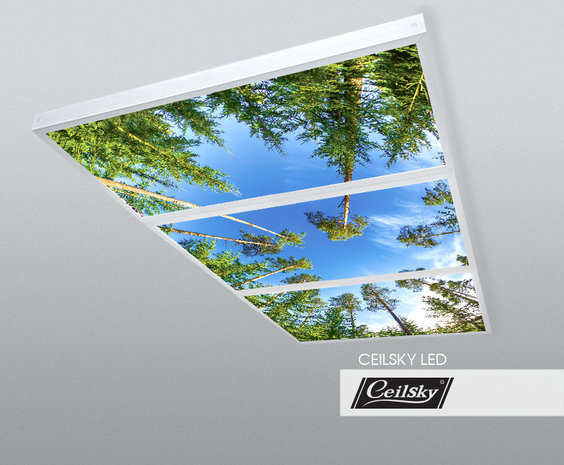 LED-Wolkenhimmel / Wolkendecke 3 Panels Aufbau 120x60
