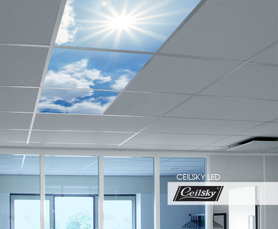 LED-Wolkenhimmel / Wolkendecke 3 Panels Einbau 60x60 / 62x62