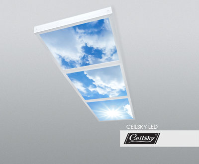 LED-Wolkenhimmel / Wolkendecke 3 Panels Aufbau 60x60